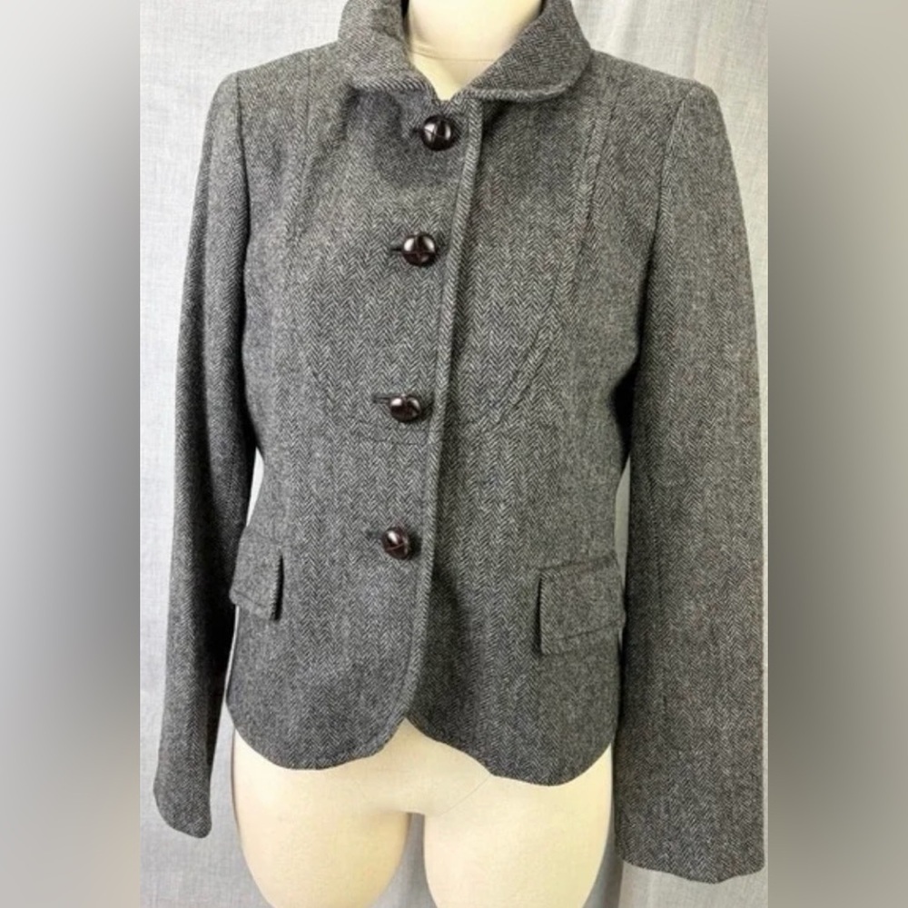 J. Crew Herringbone Wool Blazer | EUC | Sz 0
